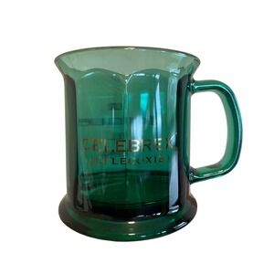 Vintage Celebrex Celecoxib Emerald Green Glass Mug Pharma Promo March 1999 USA